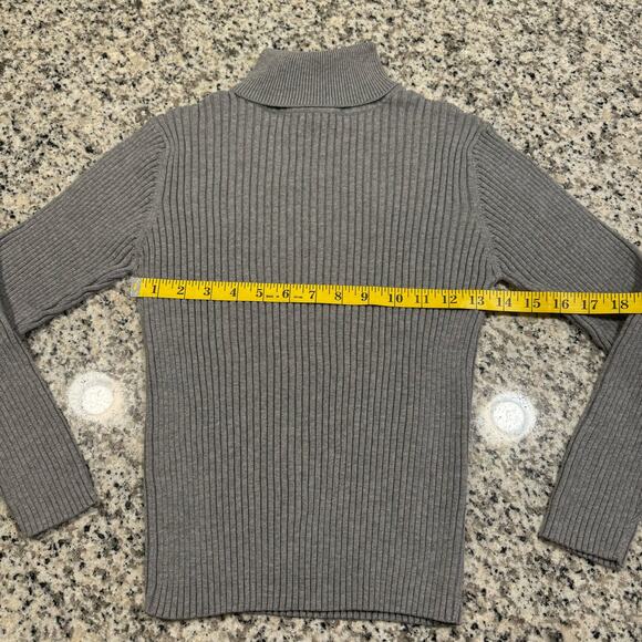 Northern Reflections Vintage Ribbed Gray Turtleneck Women's L Cotton Cozycore - Picture 5 of 6